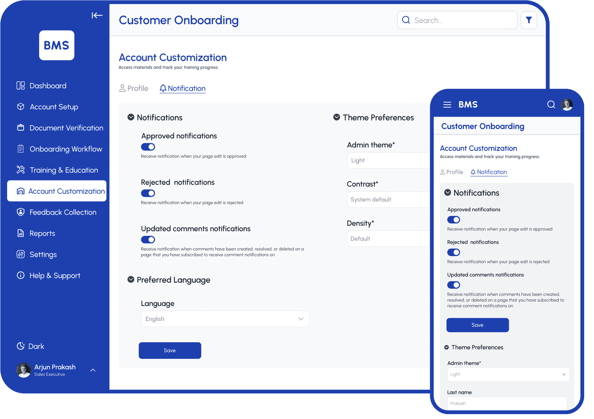 Account Customization