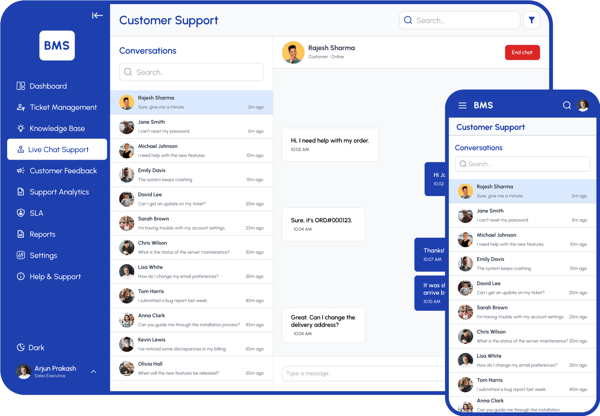 Live Chat Support